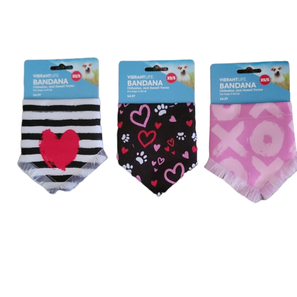 NWT- 3 Vibrant Life Bandana for Dogs